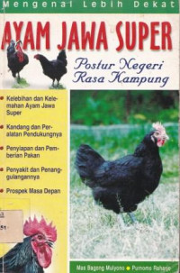 Ayam Jawa Super Postur Negeri Rasa Kampung