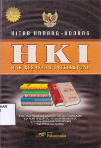 Kitab Undang - Undang HKI (Hak Kekayaan Intelektual)