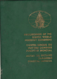 Proceedings of the Eighth World Forestry Congress Volume VI B