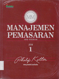 Manajemen Pemasaran Jilid 1