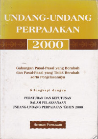 Undang-Undang Perpajakan 2000
