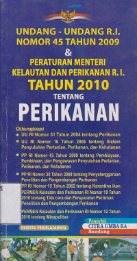 Undang-Undang RI Nomor 45 Tahun 2010 Tentang Perikanan