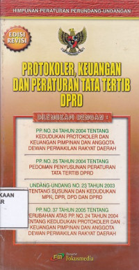 Himpunan Peraturan Perundang-Undangan Protokoler, Keuangan dan Peraturan Tata Tertib DPRD