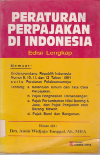 Peraturan Perpajakan Di Indonesia