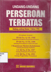 Undang-Undang Perseroan Terbatas (Undang-Undang Nomor 1 Tahun 1995