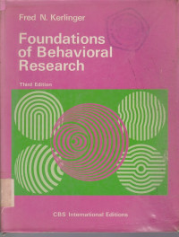 Foundations of Behavioral Research