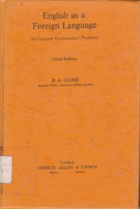 English as a Foreign Language : Its Constant Grammatical Problems