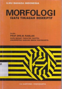 Ilmu Bahasa Indonesia Morfologi Suatu Tinjauan Deskriptif
